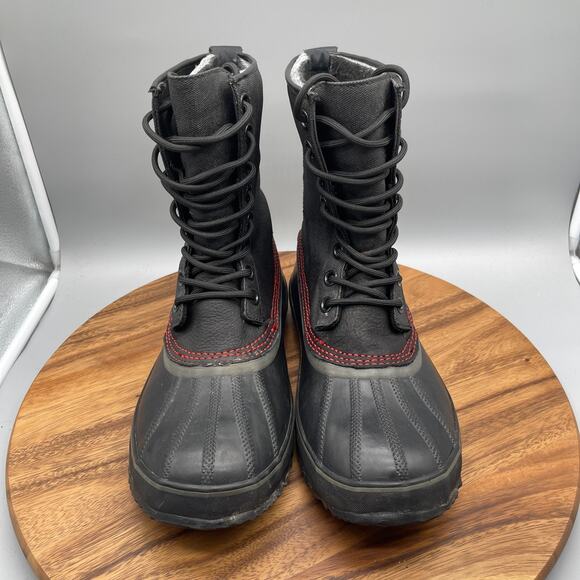 Sorel 1964 Boots Mens Size 9.5 Black Premium Waterproof Duck Insulated Lace Up - Picture 2 of 8